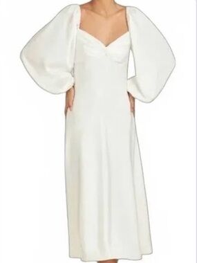Sachin & Babi *never worn* White Puff-Sleeve Midi Dress